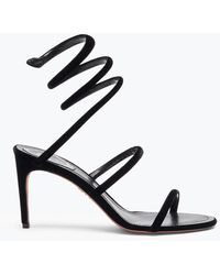 Rene Caovilla - Cleo Sandale En Velours 80 - Lyst
