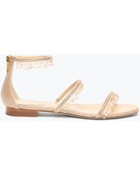 Rene Caovilla - Chandelier Nude Flat Sandal 10 - Lyst