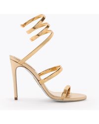Rene Caovilla - Juniper Lamb/ Metal Snake Sandal - Lyst