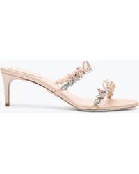 Rene Caovilla - Florian Nude Slider Sandal 60 - Lyst
