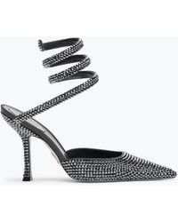 Rene Caovilla - Cleo Anthracite Pump With Crystals 105 - Lyst