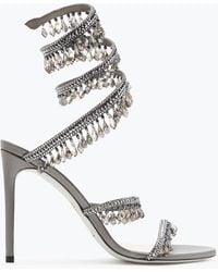 Rene Caovilla - Chandelier Crystal Pearl Sandal 105 - Lyst