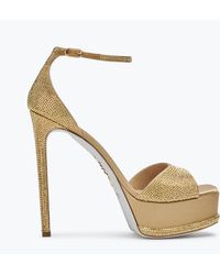 Rene Caovilla - Anastasia Crystal Platform Sandal 130 - Lyst