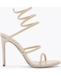 Rene Caovilla - Cleo Satin/C.Golden Shadow Strass Sandal - Lyst