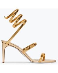 Rene Caovilla - Juniper Metallic Sandal 80 - Lyst