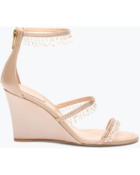Rene Caovilla - Sandalo Con Zeppa Chandelier 80 - Lyst