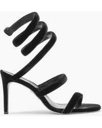 Rene Caovilla - Cleo Velvet Sandal 80 - Lyst