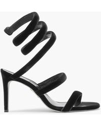 Rene Caovilla - Cleo Velvet Sandal 80 - Lyst