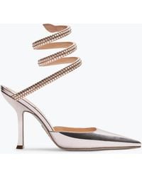 Rene Caovilla - Cleo Powder Pump With Crystals 105 - Lyst