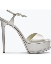 Rene Caovilla - Anastasia Crystal Platform Sandal 130 - Lyst