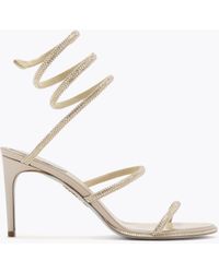 Rene Caovilla - Cleo Satin/G.Shadow Strass Sandal - Lyst