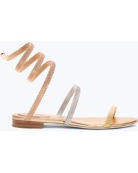 Rene Caovilla - Trigold Cleo Three-Toned Flat Sandal 10 - Lyst
