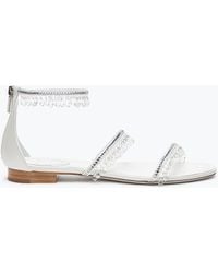 Rene Caovilla - Chandelier Ivory Flat Sandal 10 - Lyst