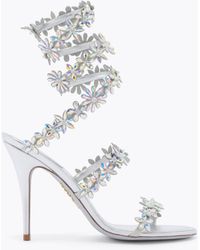 Rene Caovilla - Eva Metallic Sandal 100 - Lyst