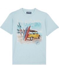 Vilebrequin - Surfs And Mini Moke T-shirt Sky - Lyst
