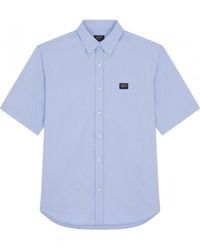 Paul & Shark - Short Sleeved Oxford Shirt Sky - Lyst