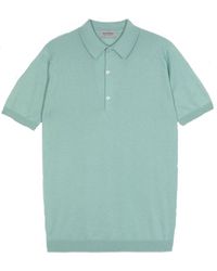 John Smedley - Adrian Sea Island Cotton Polo Shirt Mint - Lyst