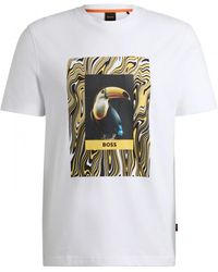 BOSS - Tucan Print Seasonal T-shirt - Lyst