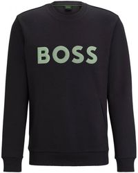 BOSS - Sablo 1 3d Moulded Logo Sweatshirt Dark - Lyst