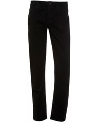 Versace Jeans Embroidered Pocket Jeans, Black Stretch Denim