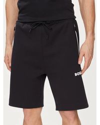 BOSS - Headlo 1 3d Moulded Logo Sweat Shorts Dark - Lyst