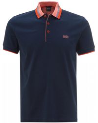 BOSS Paddy 1 Navy Blue Regular Fit Polo Shirt
