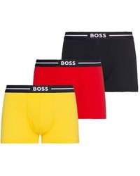 BOSS - 3 Pack Power Boxers Yellow/red/navy - Lyst