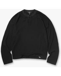 Represent - Initial Henley Waffle Long Sleeve T-Shirt - Lyst