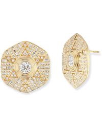 Harwell Godfrey Starburst Diamond Major Stud Earrings - Metallic