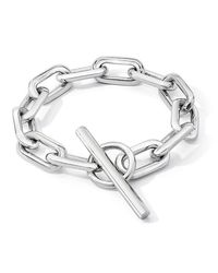 WALTERS FAITH Saxon Jumbo Chain Link Toggle Bracelet - Metallic