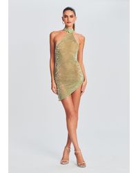 slim fit dress slacks Brown and Green Dress – Mayah Studio main image 1