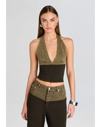 SER.O.YA - Stanna Denim Top - Lyst