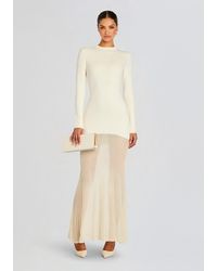 ser o ya serenade maxi dress SER.O.YA Serenade Knit Maxi Dress in White