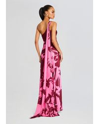 Hemant & Nandita Abira One Shoulder Maxi Dress in Pink | Lyst