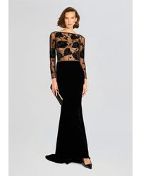 retroféte - Velvet Bodycon Midi Dress - Lyst