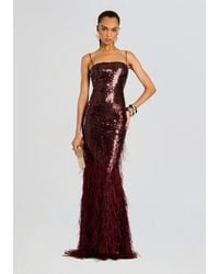 retroféte - Odessa Sequin Feather Dress - Lyst