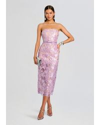 knee length dresses for ladies Retrofete Kamala Sequin Dress in Rose main image 0