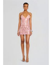 retrofte Rowena Sequin Lace Dress in White | Lyst