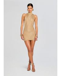 SER.O.YA - Gio Metallic Knit Mini Dress - Lyst