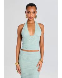 SER.O.YA - Bimini Mesh Halter Top - Lyst