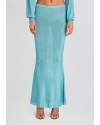 SER.O.YA - Harmony Metallic Knit Skirt - Lyst