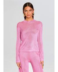 SER.O.YA - Hana Metallic Knit Top - Lyst