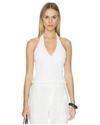 Bardot - Paola Crochet Lace Halter Top - Lyst