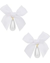 petit moments - Bow ドロップイヤリング - Lyst
