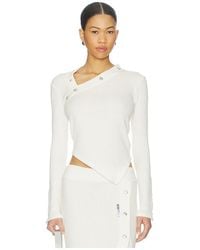 Gcds - Ribbed Snap Long Sleeve Top - Lyst