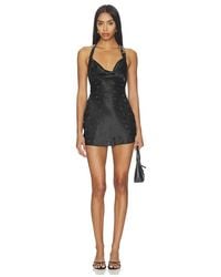 Markgong - Metal Buckle Halter Cowl Neck Mini Dress - Lyst