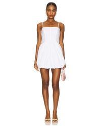 Fleur du Mal - Vestido De Popelina Con Corsé Y Burbujas En Color Blanco Talla (También En 10, 2, 4, 6, 8) - Lyst
