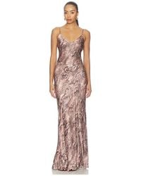 L'Agence - Serita Maxi Bias Dress - Lyst