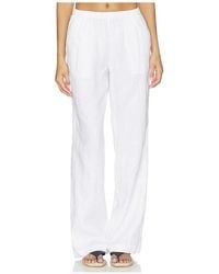 AEXAE - Linen Low Waist Day Pant - Lyst