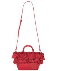 Ganni - Mini Shopper Ruffle Bag - Lyst